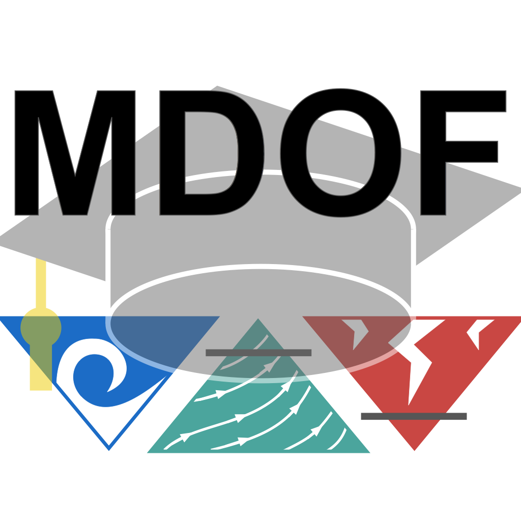 Logo for the SimCenter's MDOF Application.